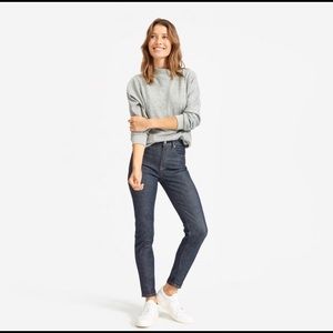Everlane High Waist Dark Denim Skinny Jeans